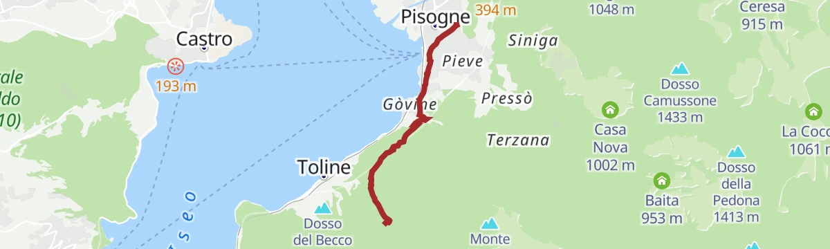 Route map: 6° tratto: San Bartolomeo